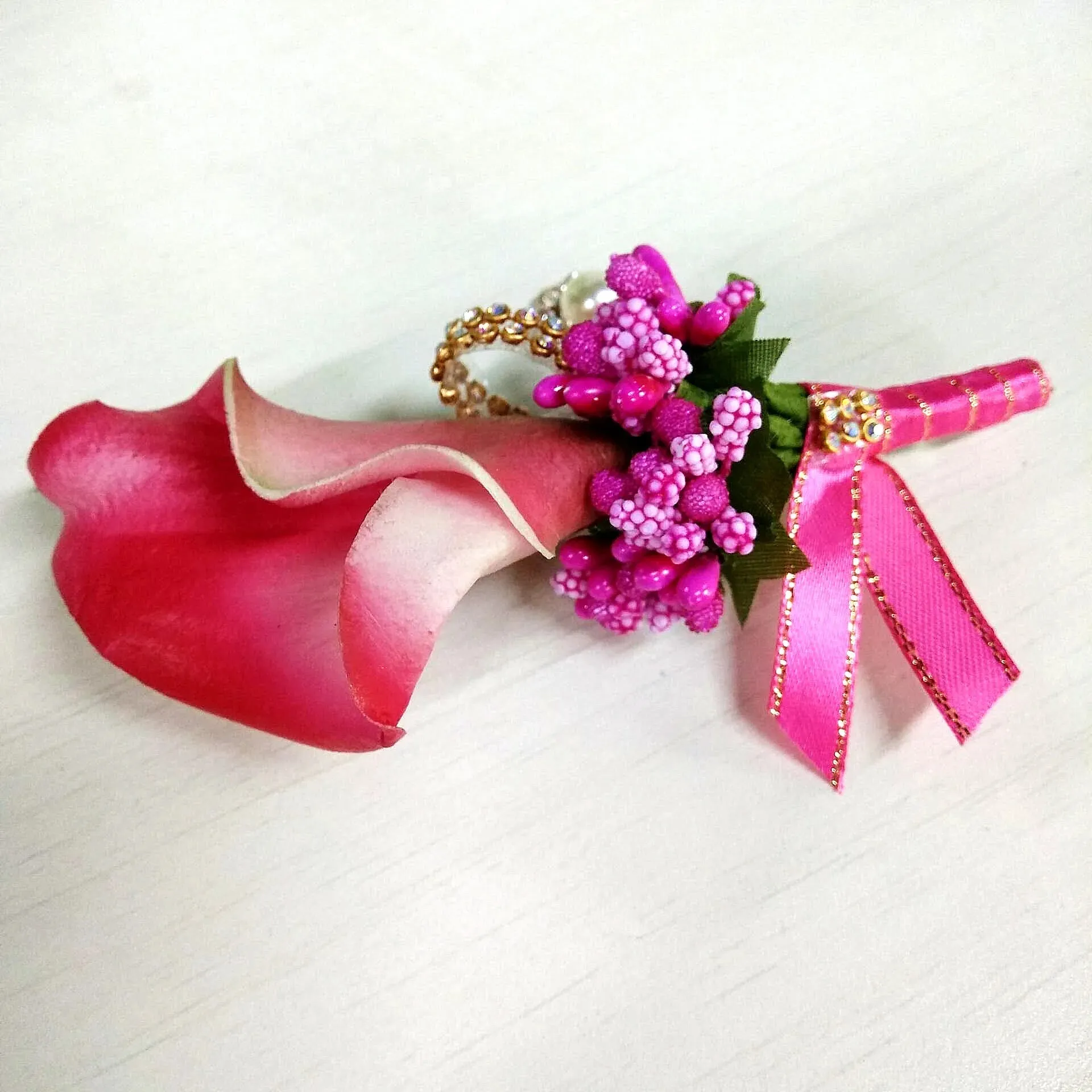 Corsage Boutonniere Pin Wedding Corsage Boutonniere for Groom Lily