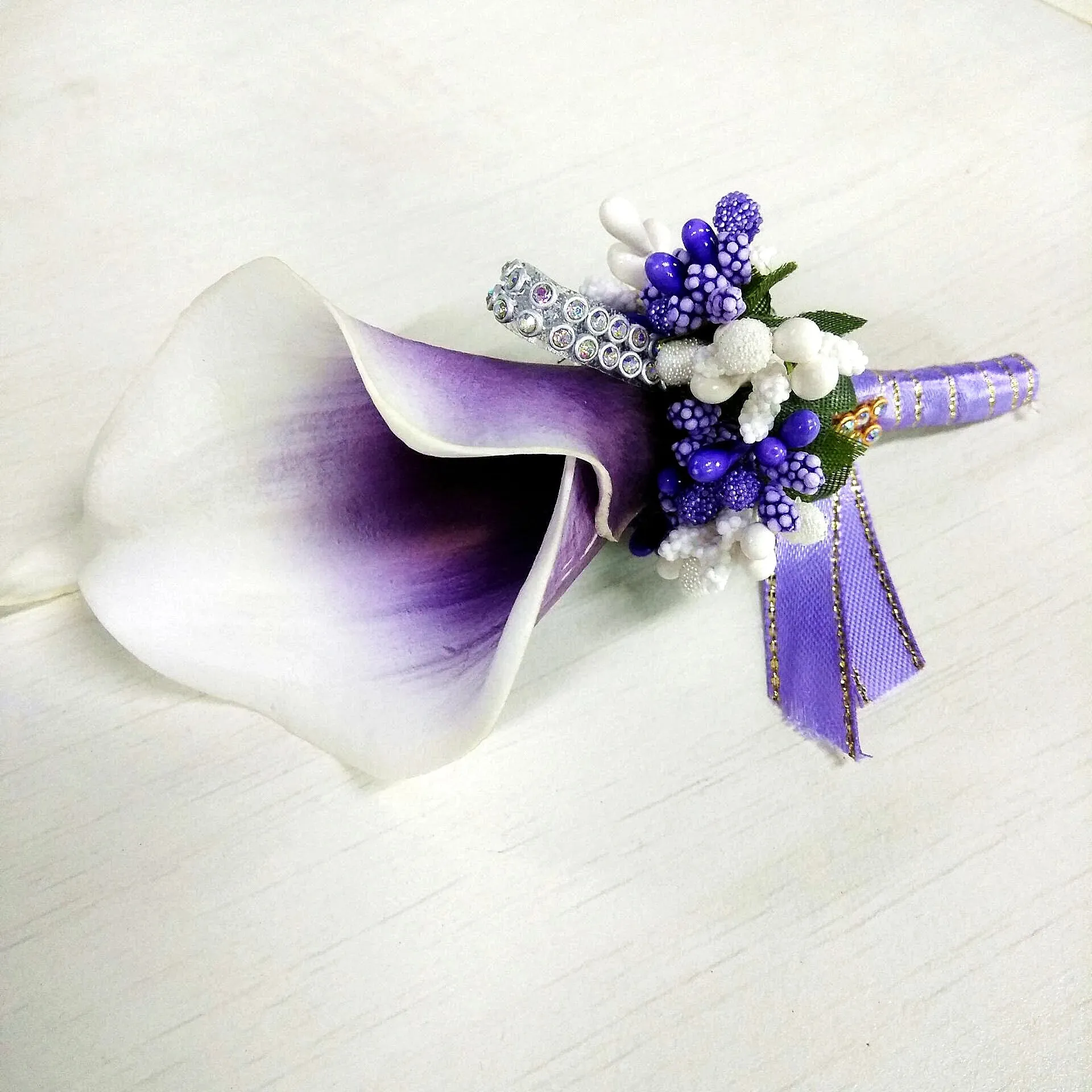 Corsage Boutonniere Pin Wedding Corsage Boutonniere for Groom Lily