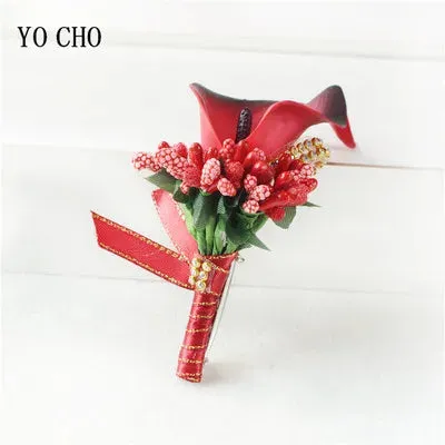 Corsage Boutonniere Pin Wedding Corsage Boutonniere for Groom Lily