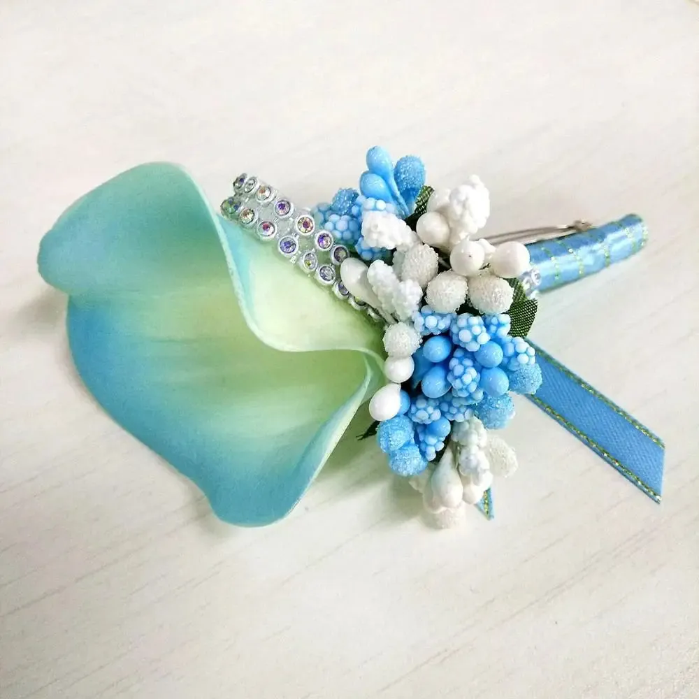 Corsage Boutonniere Pin Wedding Corsage Boutonniere for Groom Lily
