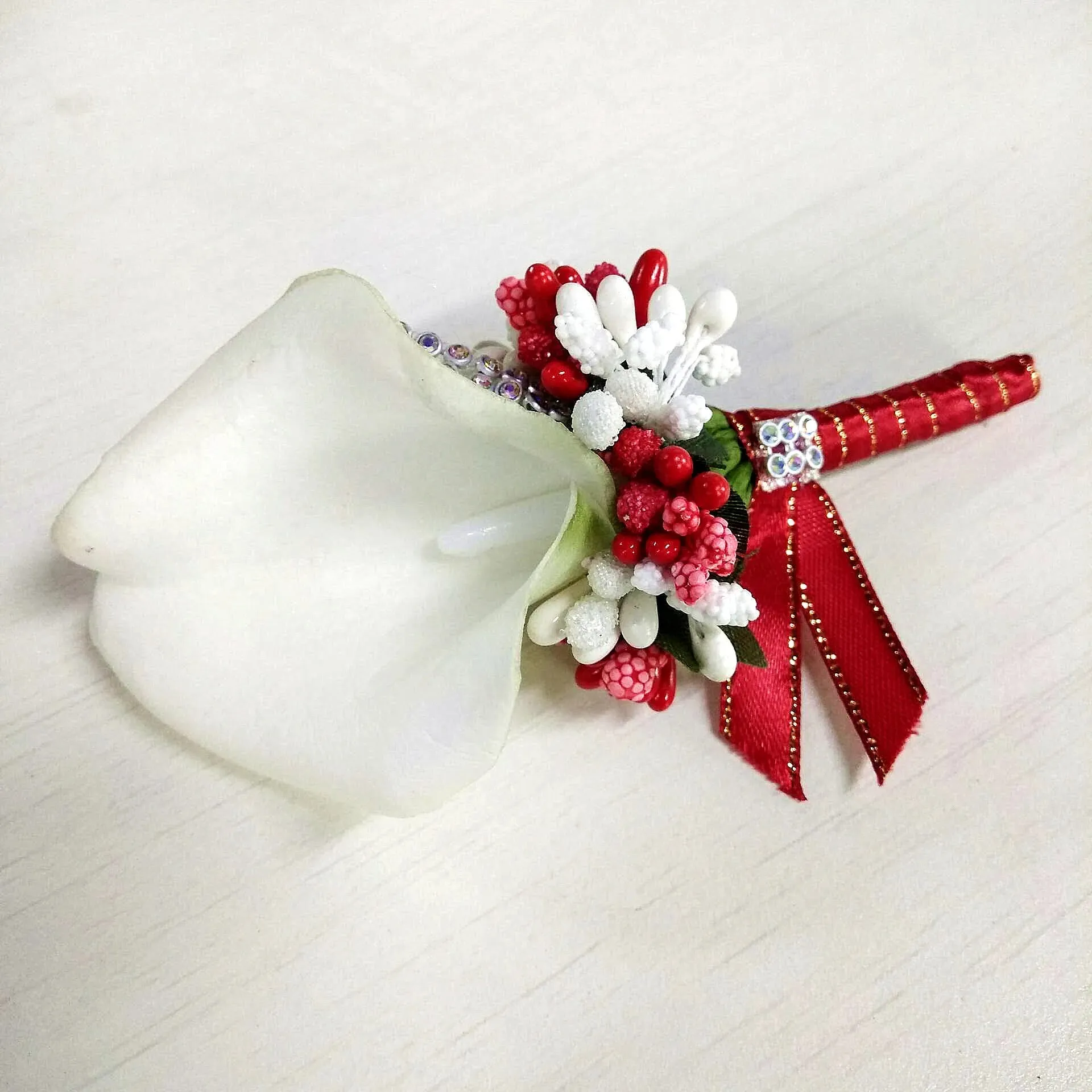 Corsage Boutonniere Pin Wedding Corsage Boutonniere for Groom Lily