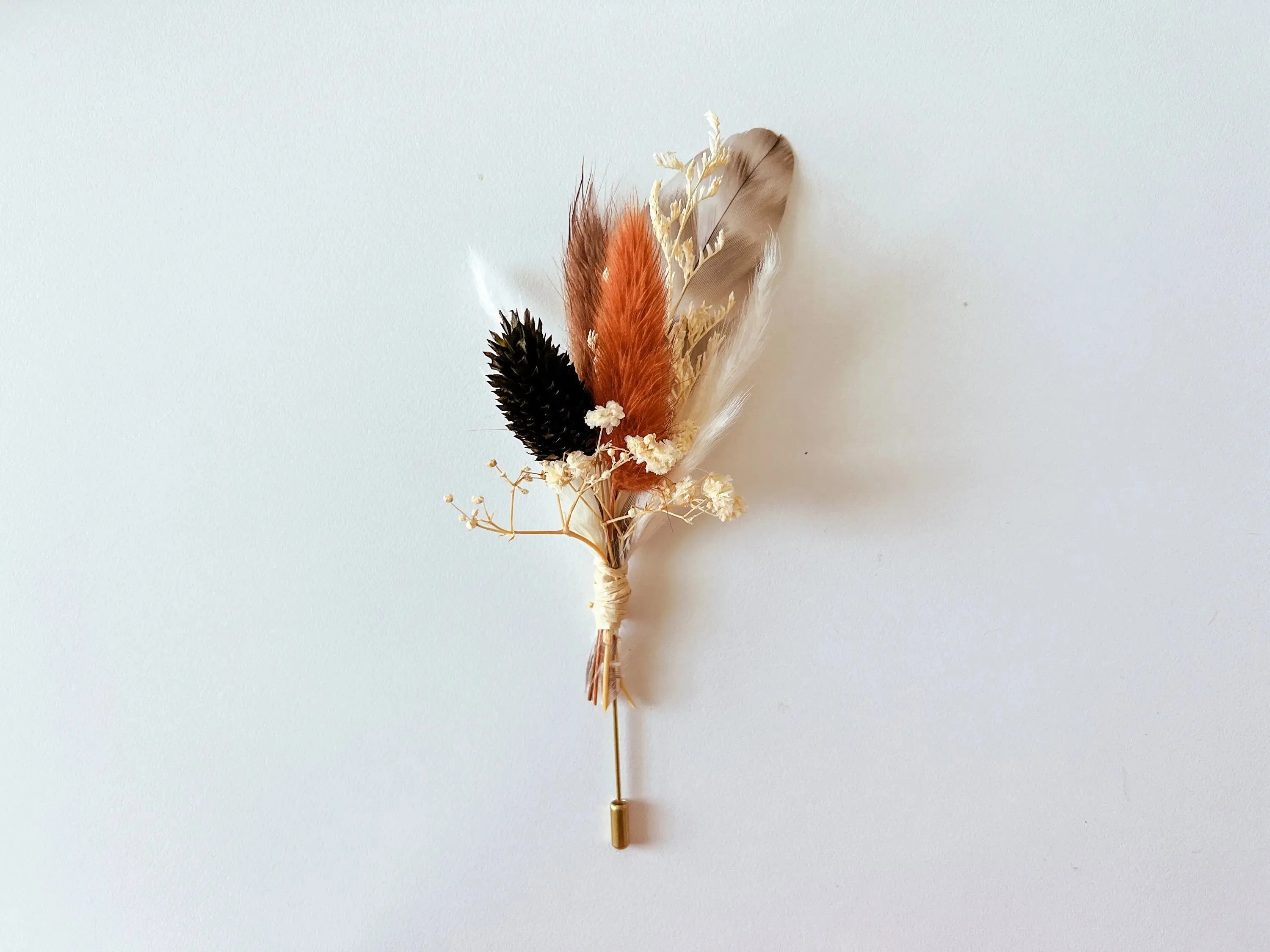 Custom Dried Flower Boutonniere Set