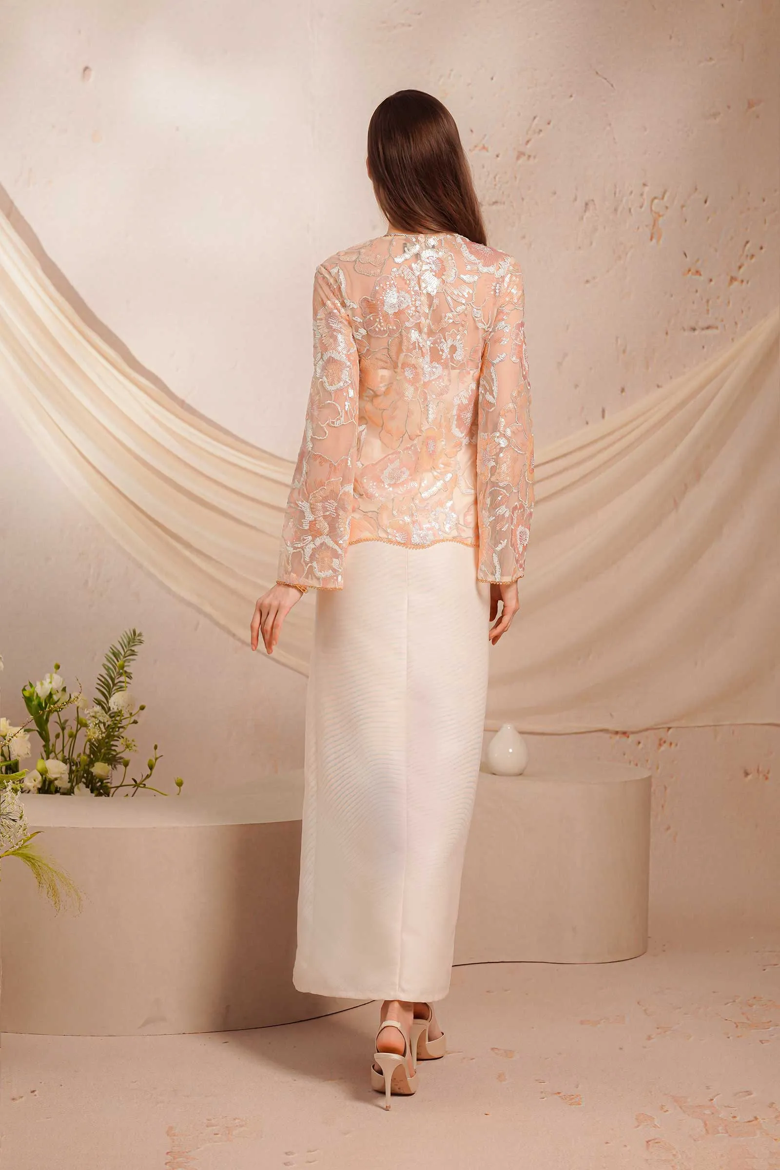 Dahlia Kebaya Set (Blush)