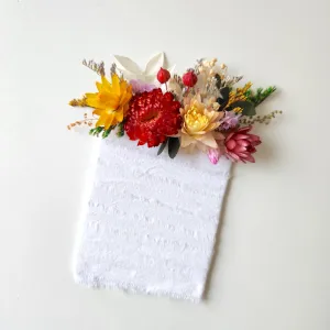 Daisy Pocket Boutonnieres, Colourful Dried Flowers, Wedding Flowers, Event Flowers