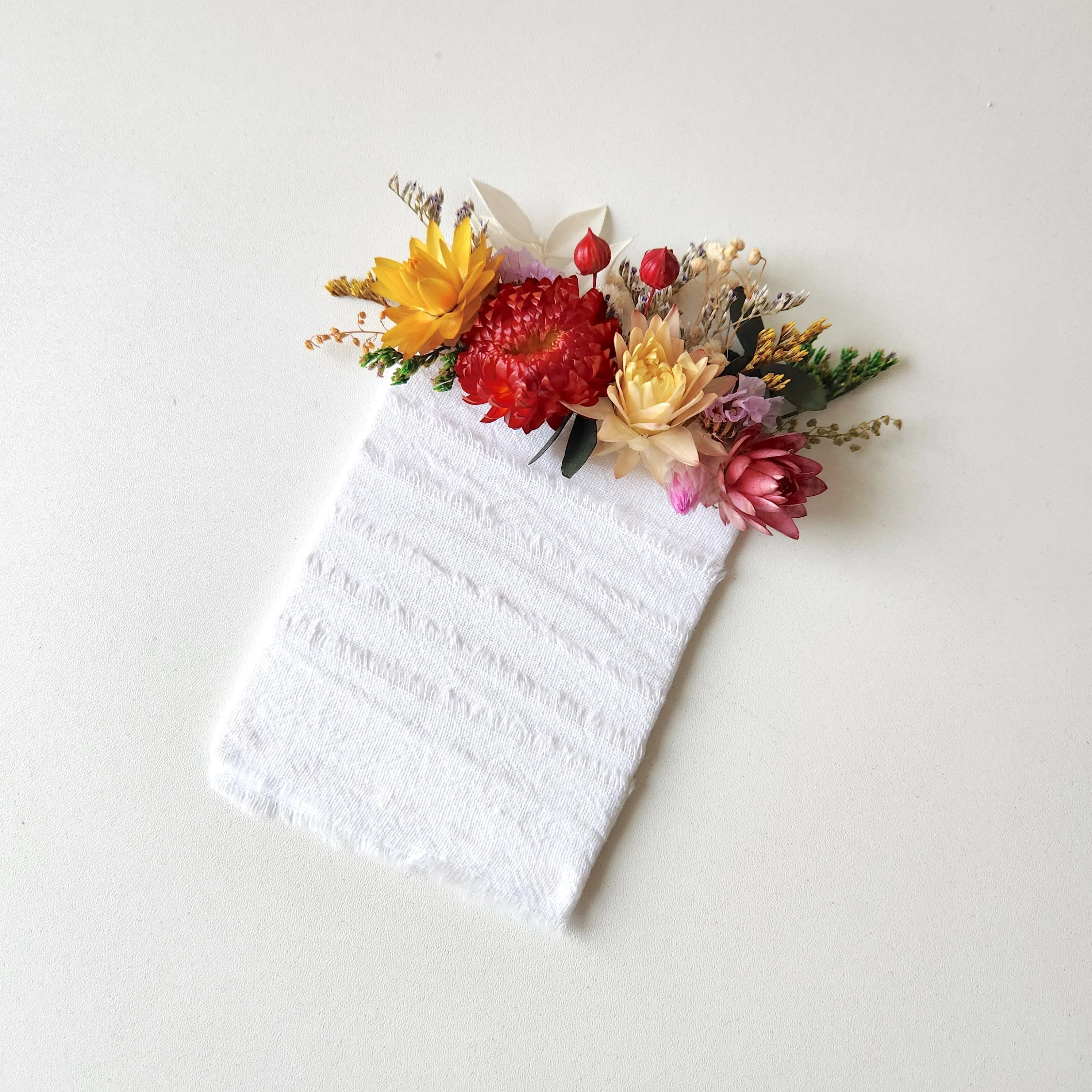 Daisy Pocket Boutonnieres, Colourful Dried Flowers, Wedding Flowers, Event Flowers