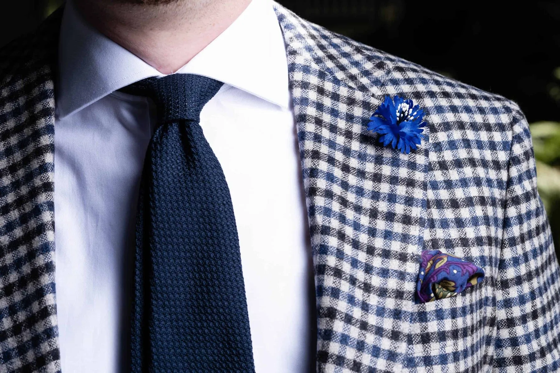 Dark Blue Cornflower Boutonnière Flower