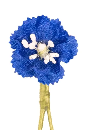 Dark Blue Mini Delphinium Boutonnière Flower