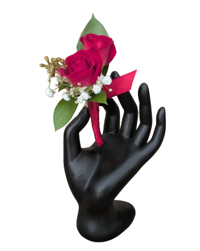 Double Rose Boutonniere