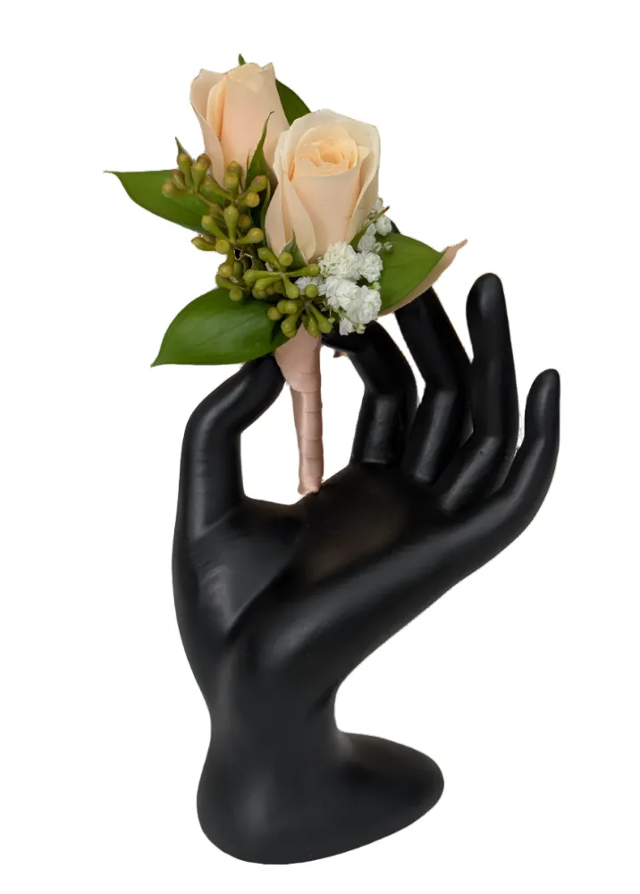 Double Rose Boutonniere