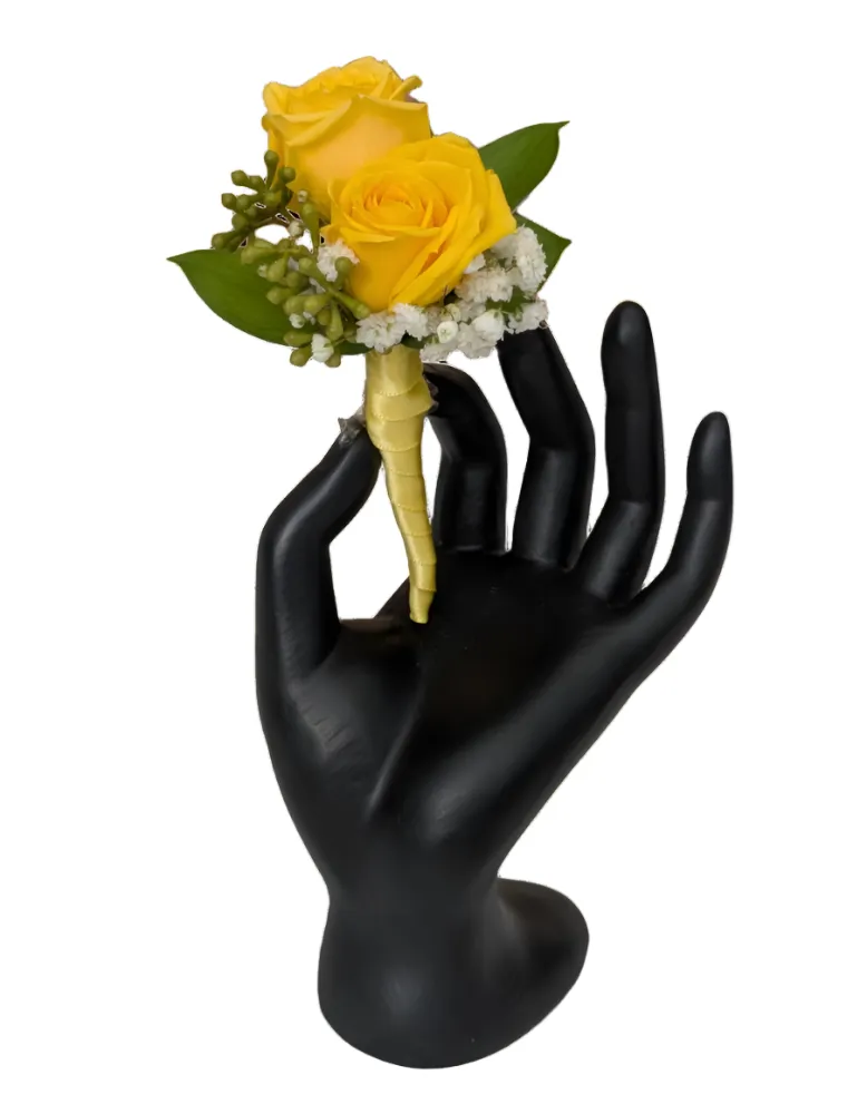 Double Rose Boutonniere