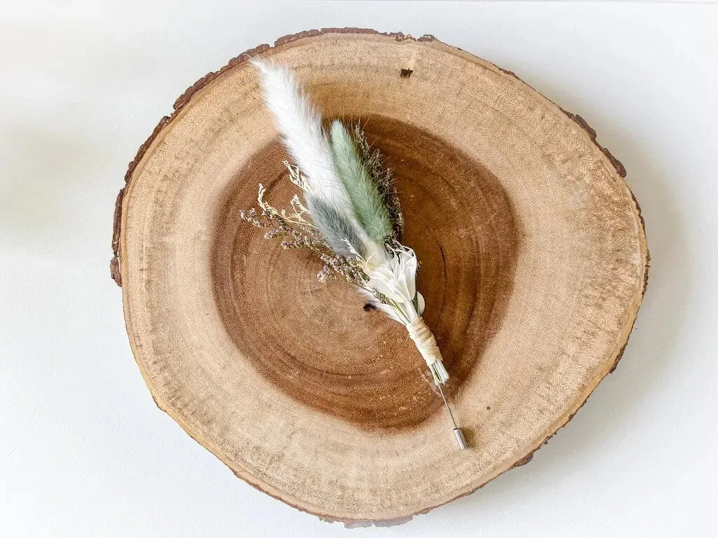 Dusty Blue Boutonniere, Boho Wedding Boutonniere, Sage Boutonniere, Dried Flower Boutonniere, Dusty Blue Wedding, One of a kind