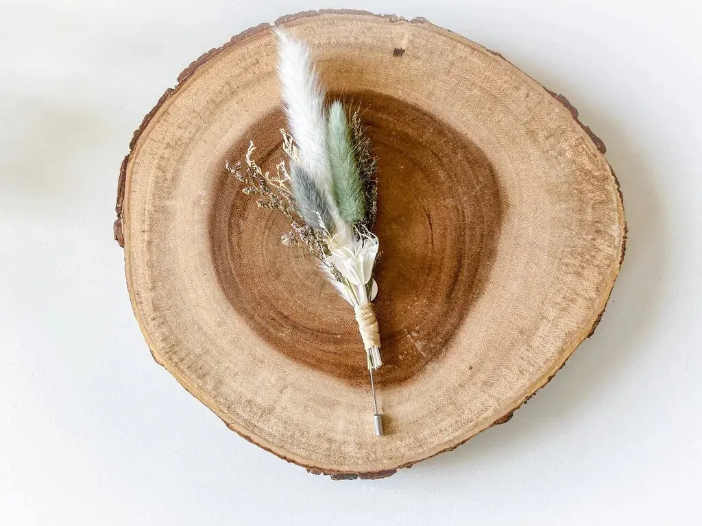 Dusty Blue Boutonniere, Boho Wedding Boutonniere, Sage Boutonniere, Dried Flower Boutonniere, Dusty Blue Wedding, One of a kind