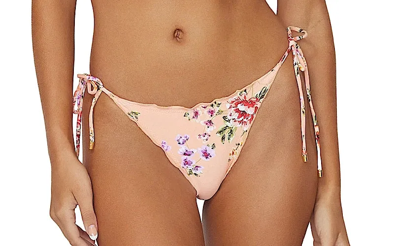 Embroidered Lettuce Edge Tri-Embroidered Lettuce Edge Tie Bikini