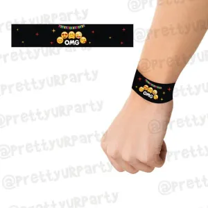 Emoji Theme Wrist Bands - Pack of 10