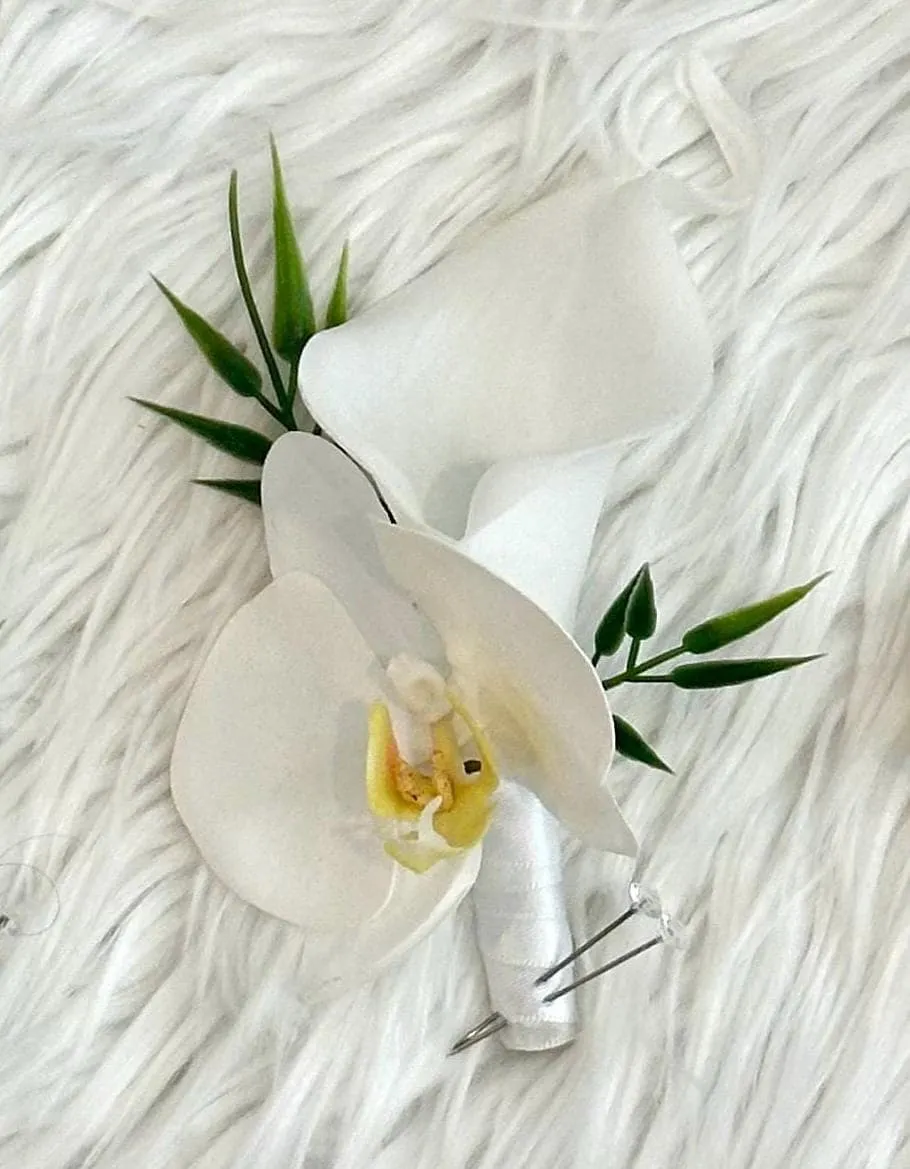 Faux Orchid Wedding Flower Package