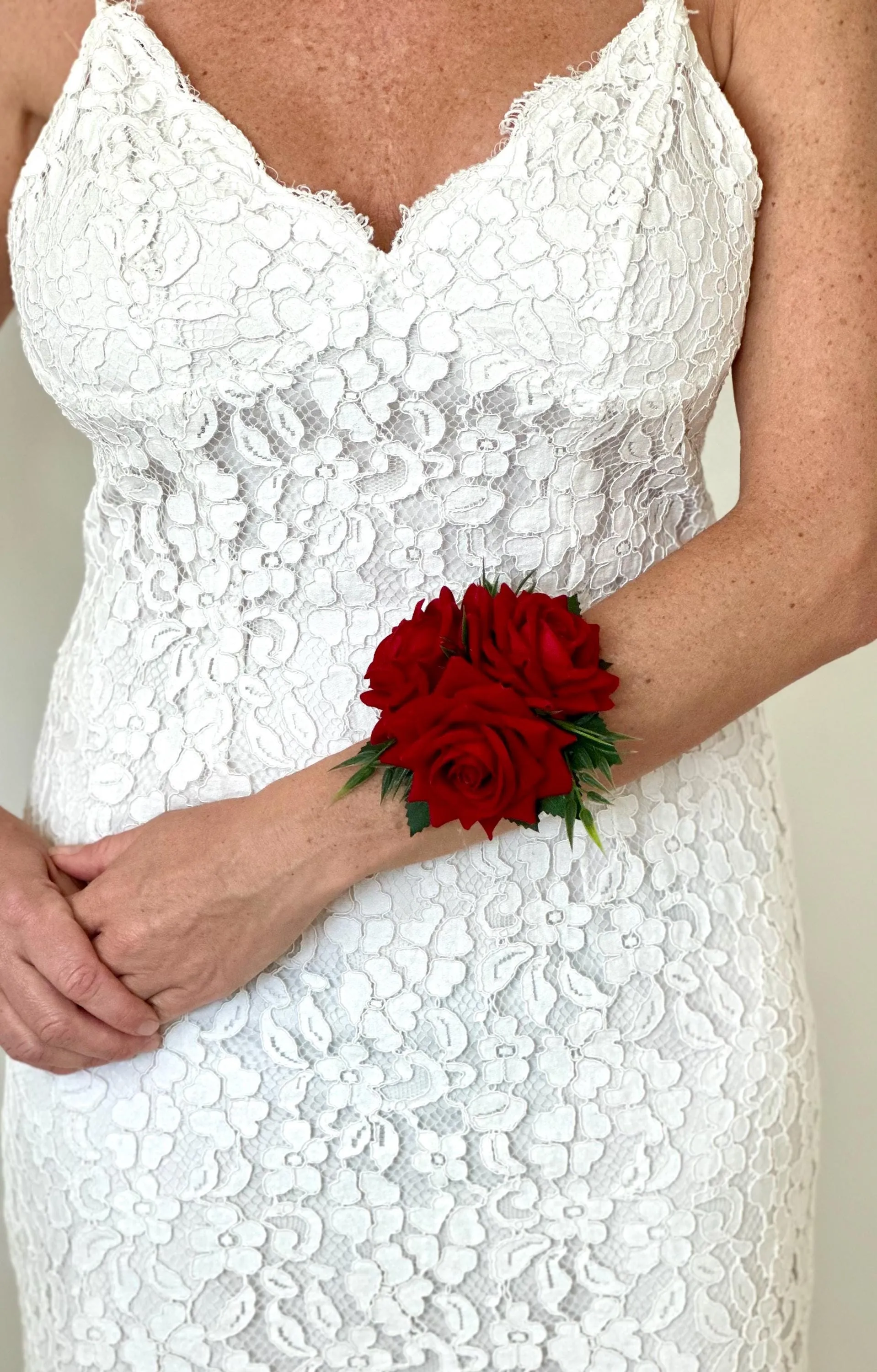Faux Red and Black Corsage and Boutonnieres Event