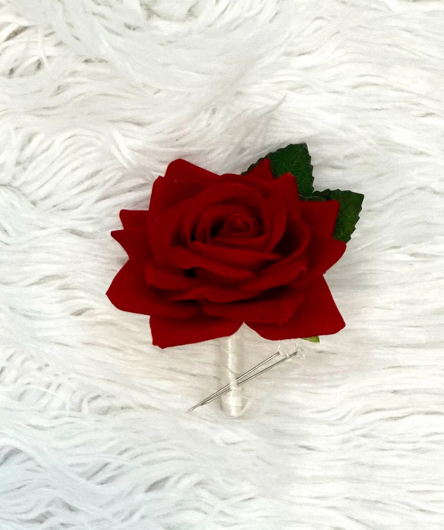 Faux Red Rose Package