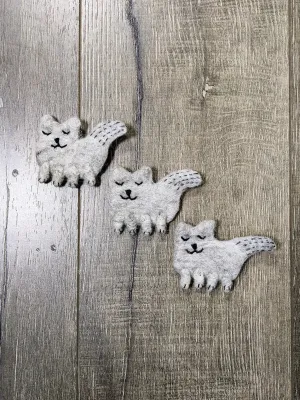 Felt Cat Brooch