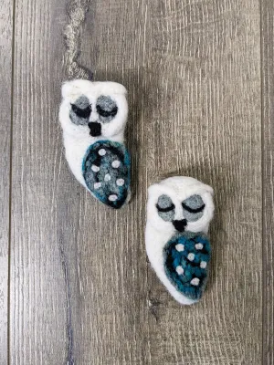 Felt Owl Brooch
