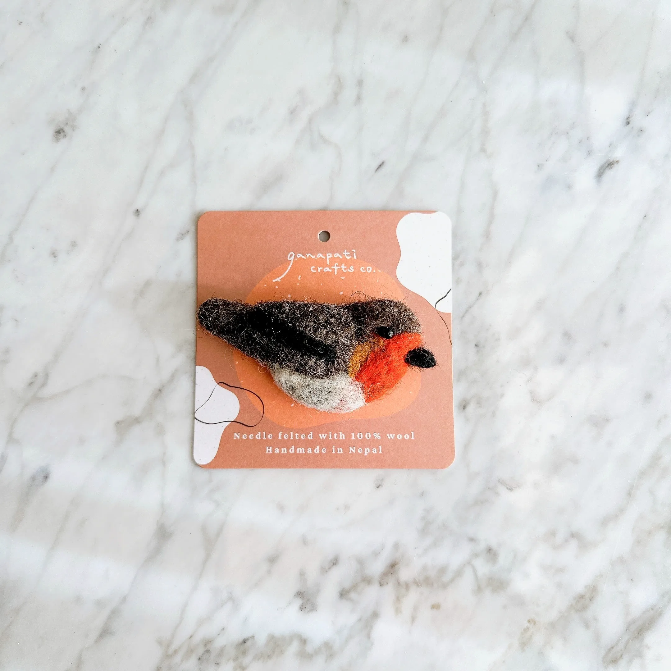 Felted Bird Brooch