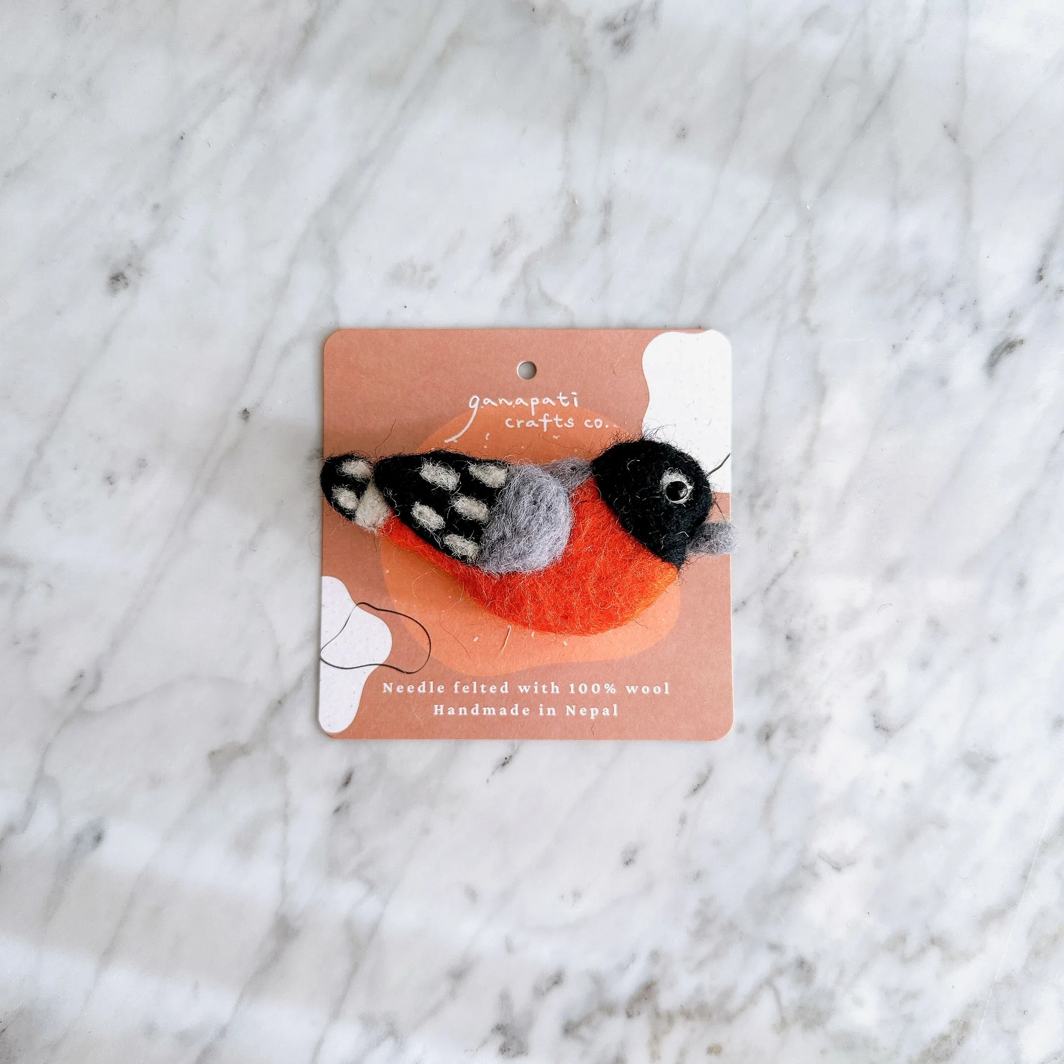 Felted Bird Brooch