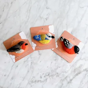 Felted Bird Brooch
