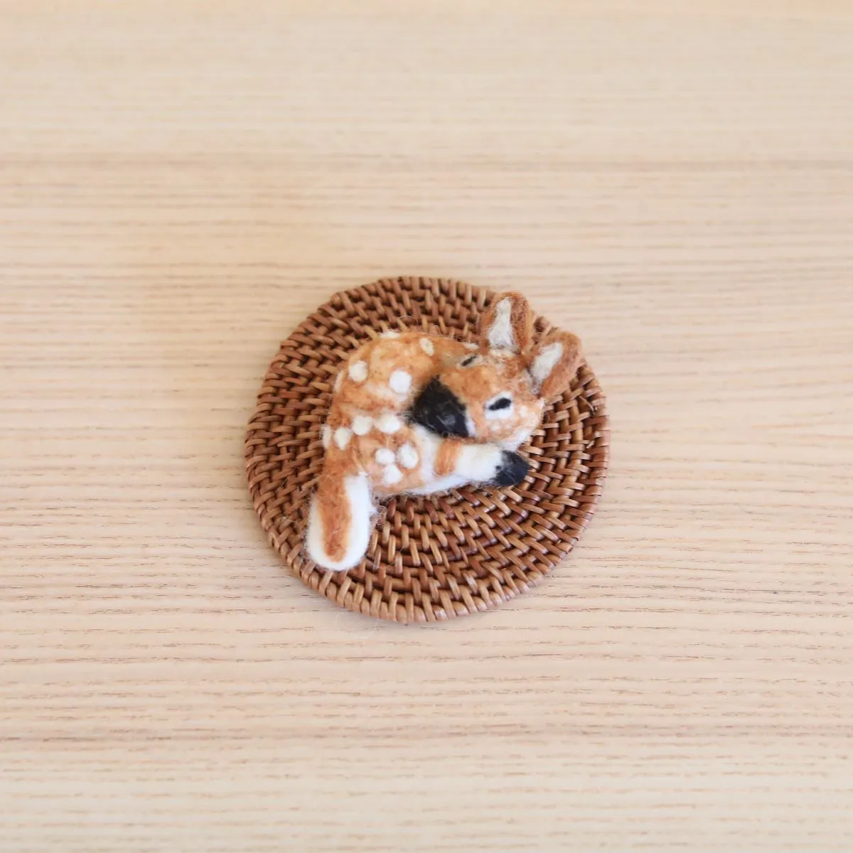 Felted Deer Brooch