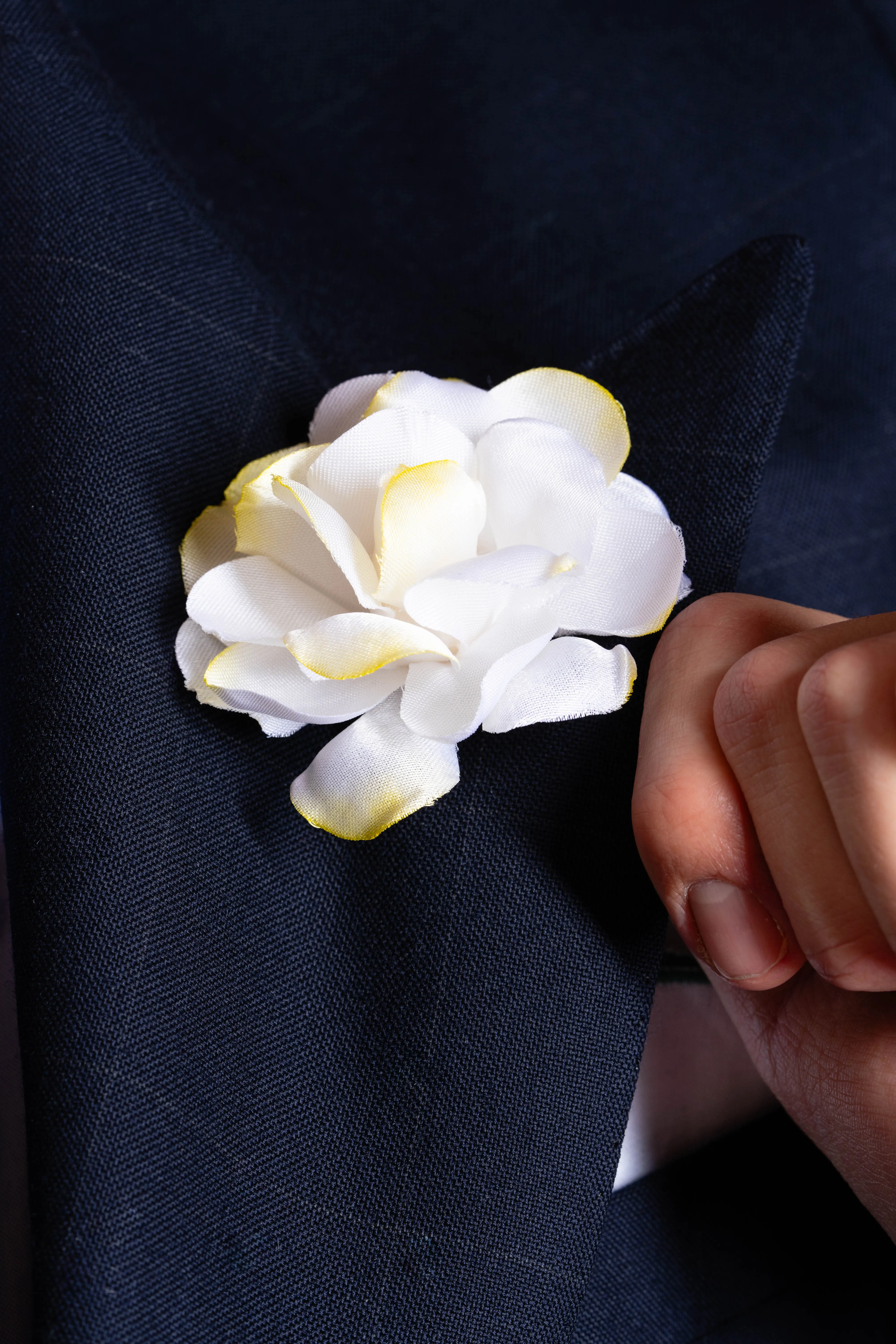 Gardenia Cream Boutonnière Flower