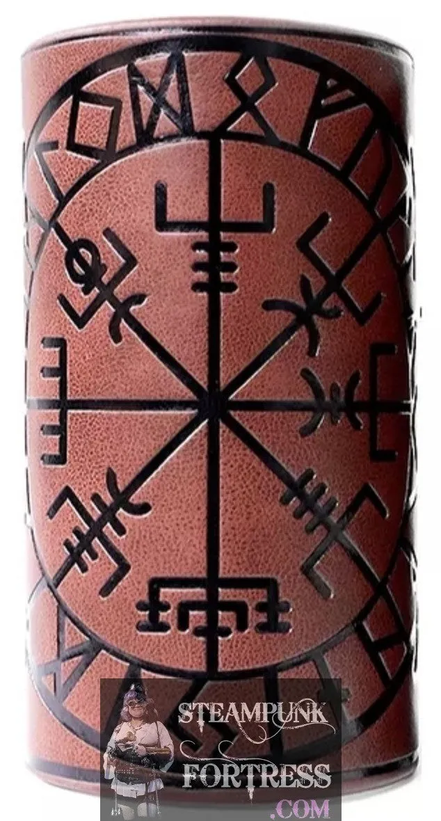 GAUNTLET BROWN GENUINE LEATHER CELTIC GUARD BRACER HALLOWEEN COSTUME COSPLAY