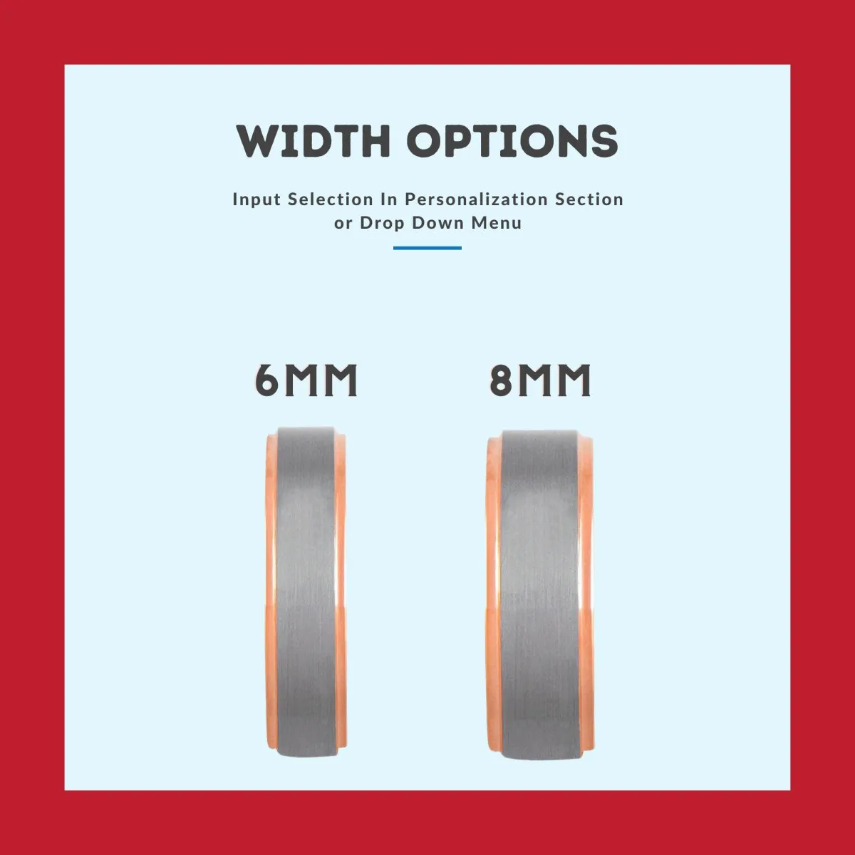 GIBBS | Green Ring, Silver Tungsten Ring, Brushed, Rose Gold Stepped Edge