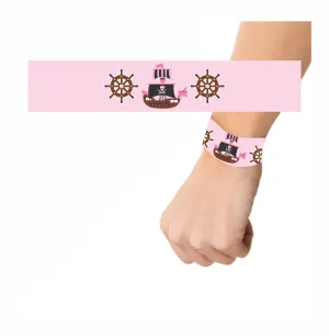 Girly Pirate Theme Wrist Bands - Pack of 10