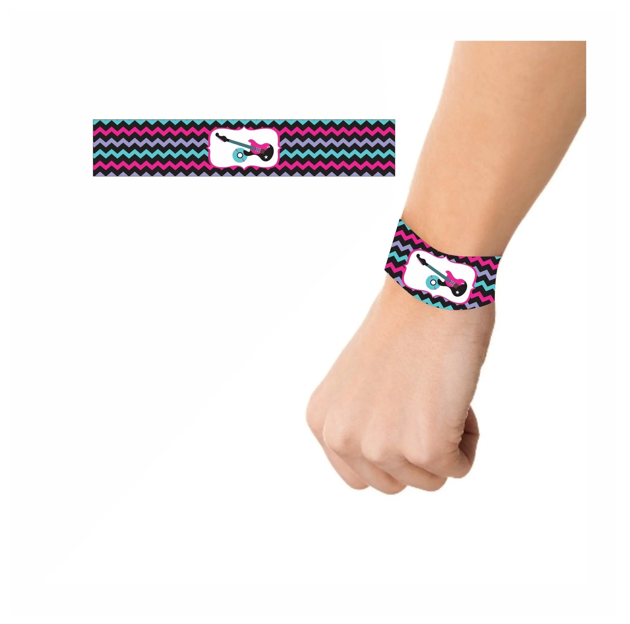Girly Rockstar Theme Wrist Bands - Pack of 10