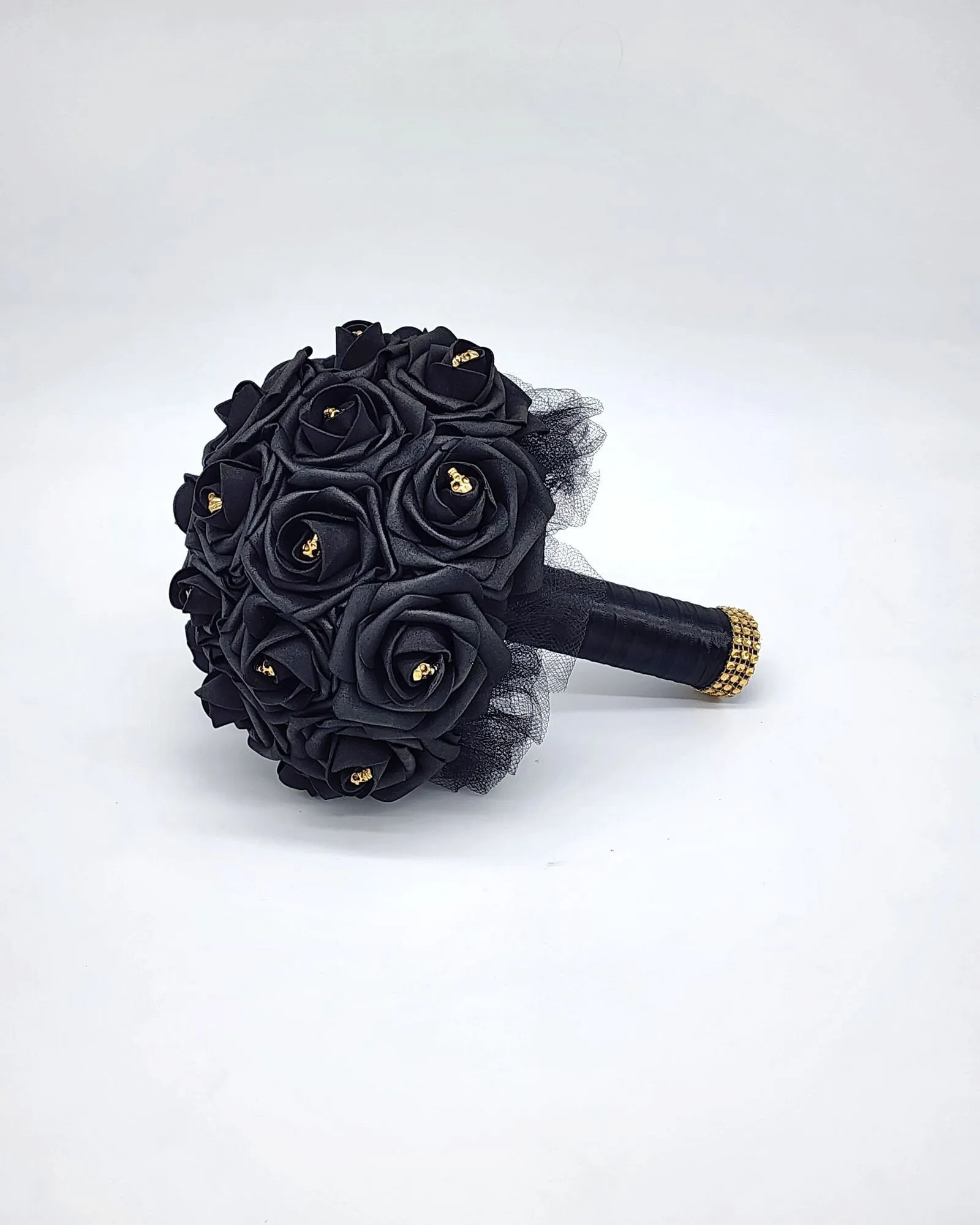 Gothic Skull Black Wedding Bouquet