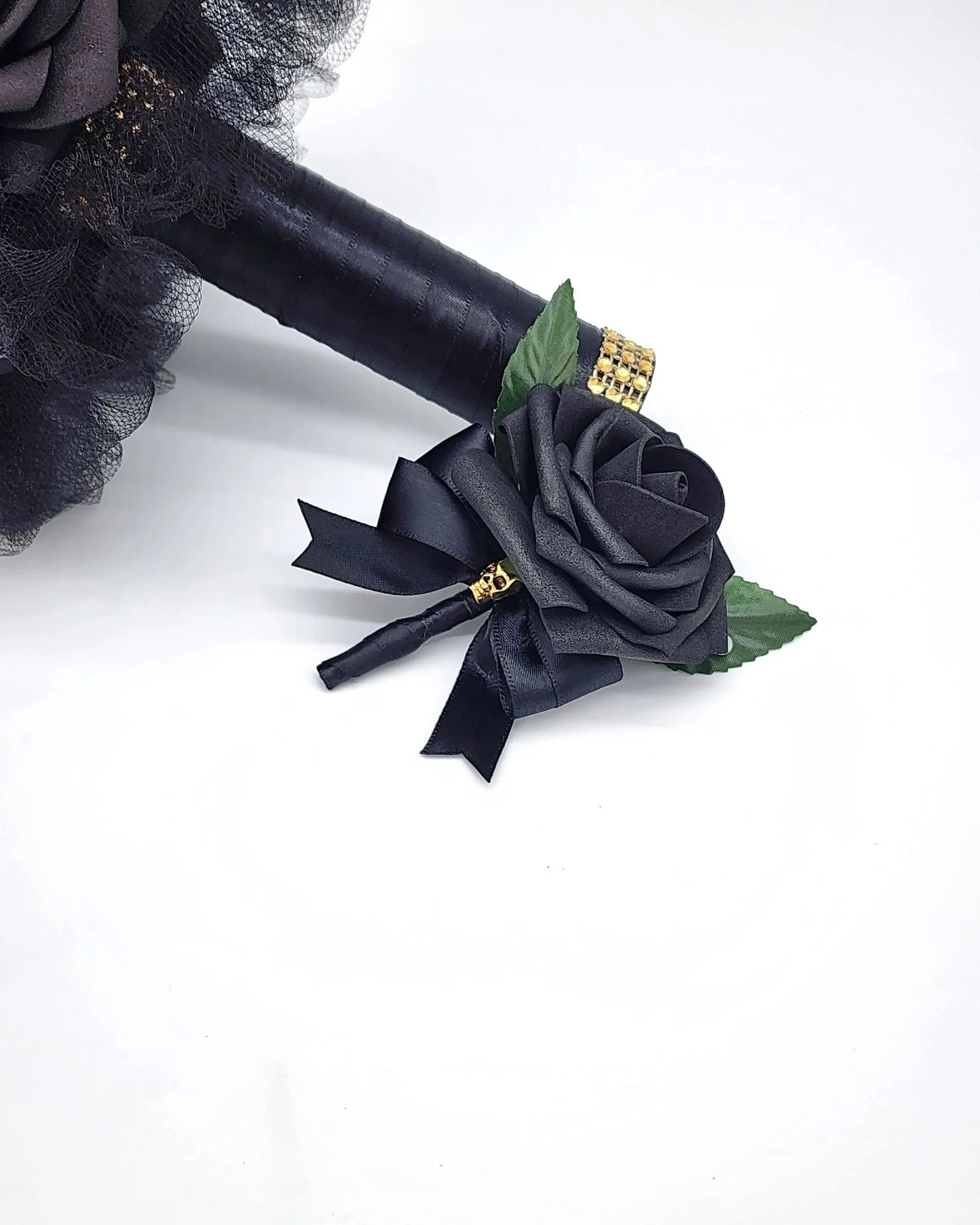 Gothic Skull Black Wedding Bouquet