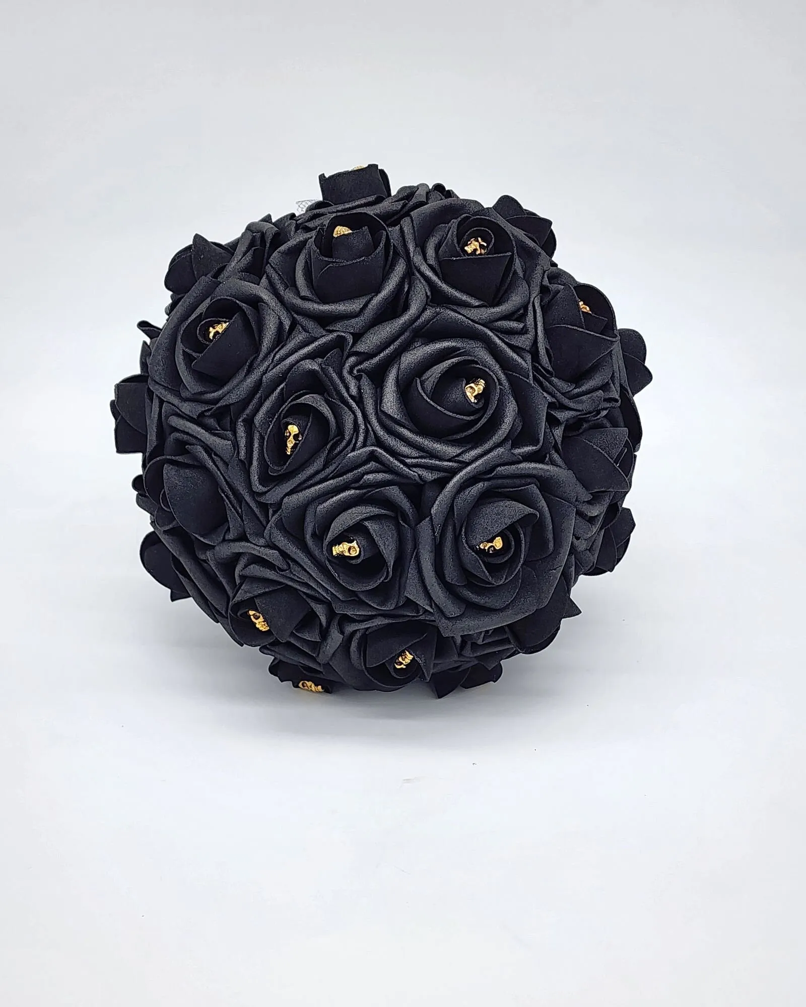 Gothic Skull Black Wedding Bouquet