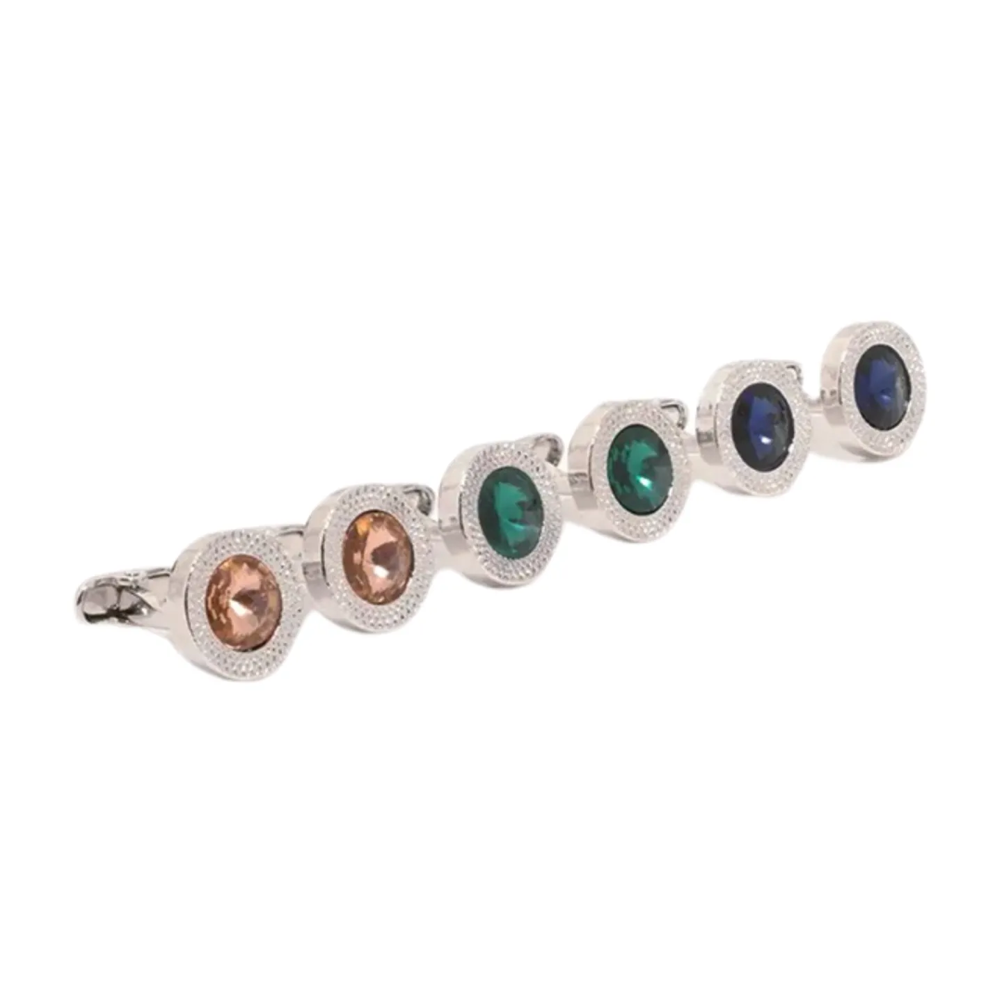Green Rhinestone Cufflinks