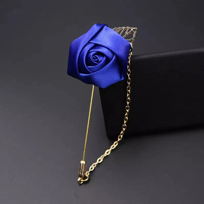 Groom Boutonniere Corsage Pins Wedding Silk Flower