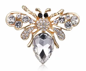 Honey bee brooch gold plated high end design celebrity broach vintage look pin a