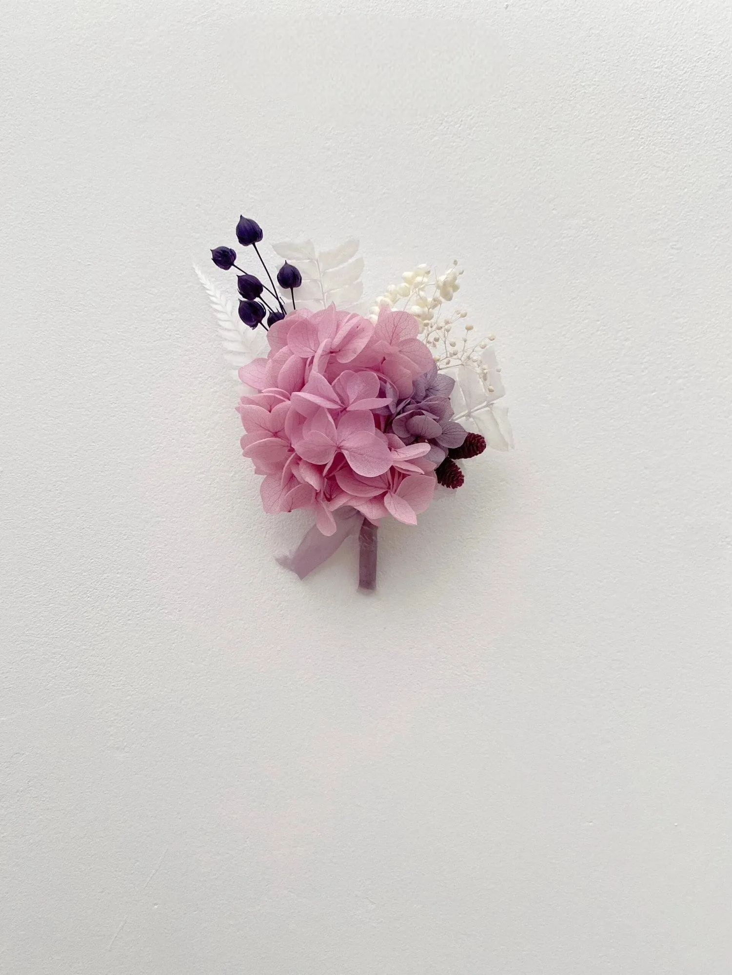 Hydrangea and Rose Preserved Flower Boutonniere Collection – Wedding Keepsakes