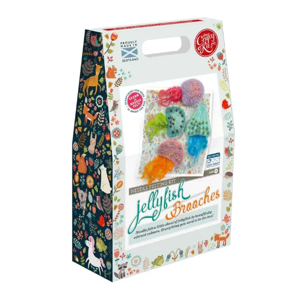 Jellyfish Brooches Needle Felting Craft Kit