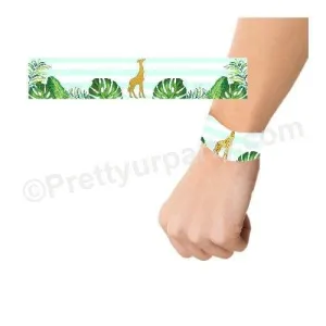 Jungle Baby Shower Wrist Bands - Pack of 10