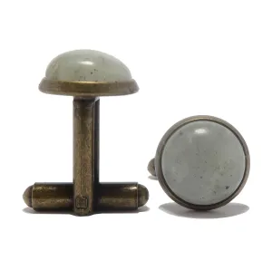 Labradorite Cufflinks Gray Beauty Antiqued Bronze