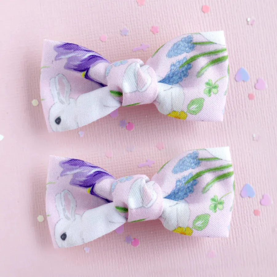 Lauren Hinkley Floral Dreams Bunny Bow Hair Clips