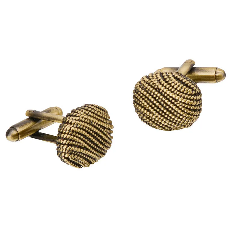Metal French Shirt Cuffs Nailed Green Bronze Twist