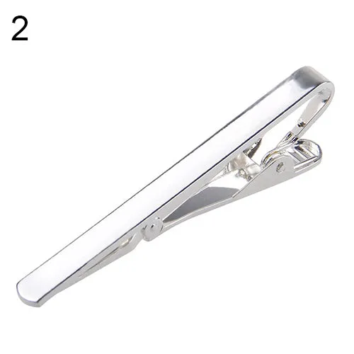 Metal Silver Gold Simple Necktie Bar