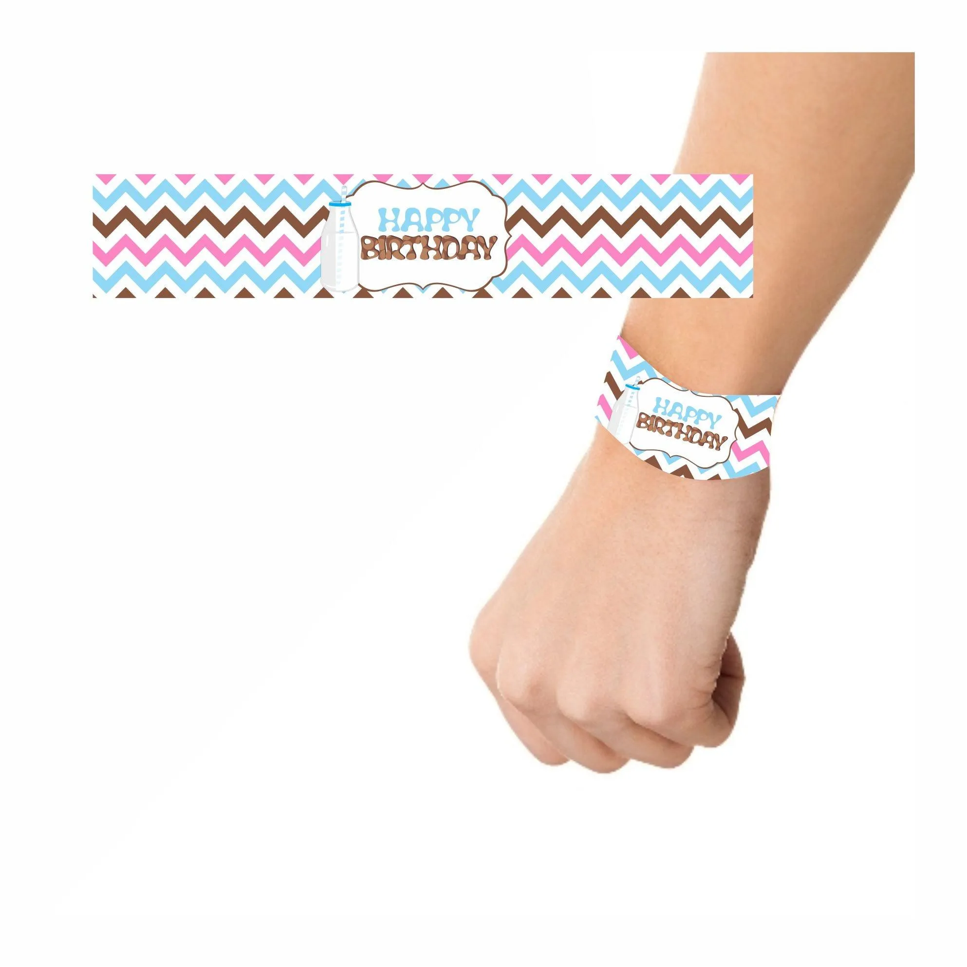Milk and Cookies Theme Wrist Bands - Pack of 10