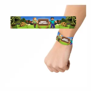 Minecraft Theme Wrist Bands - Pack of 10