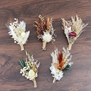 Mini Dried Flower Boutonnieres