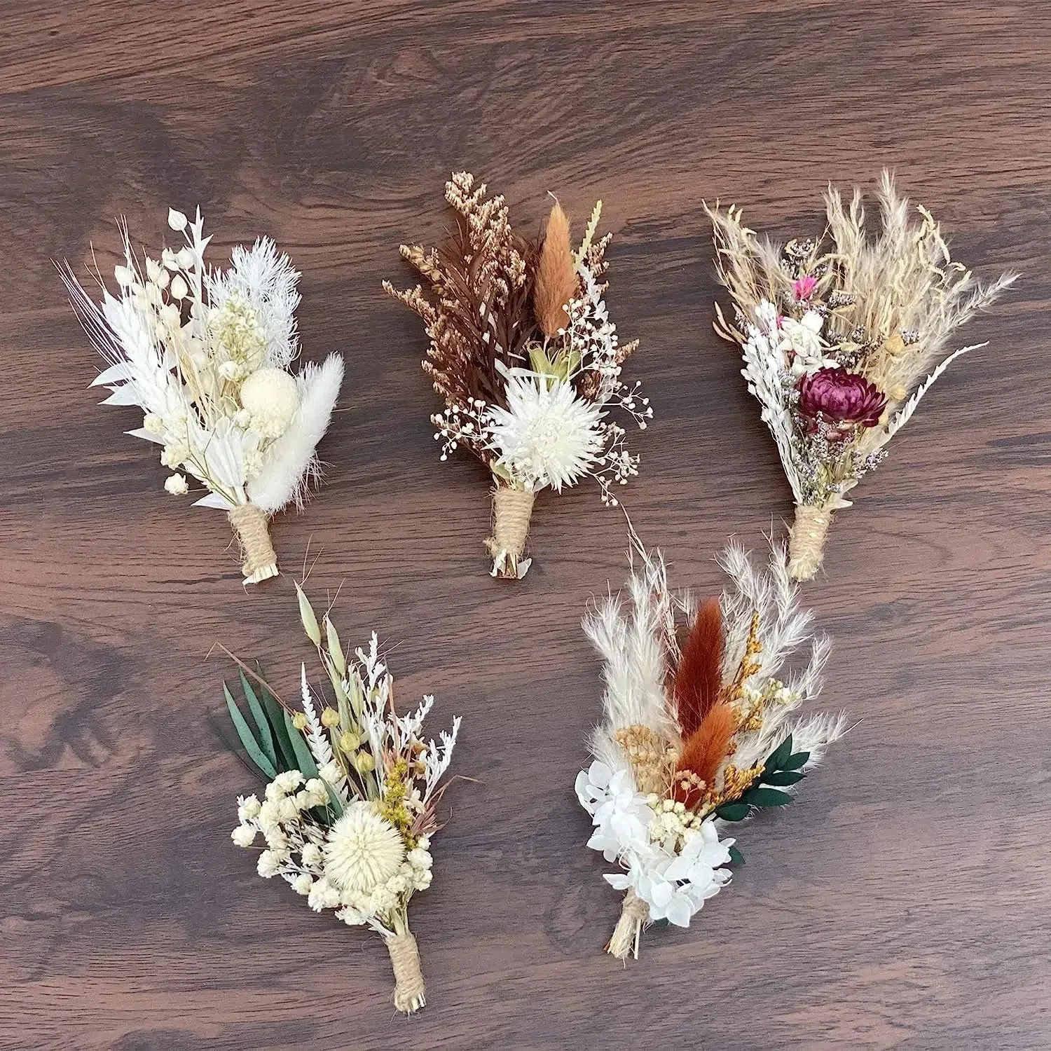 Mini Dried Flower Boutonnieres