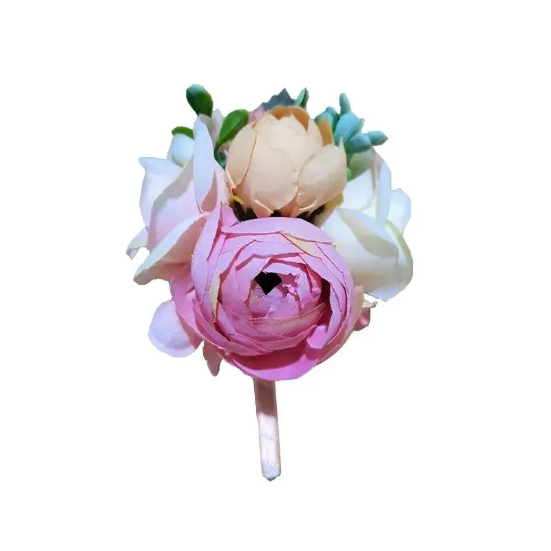Mini Rose Flowers Head Wrist Flowers & Boutonnieres